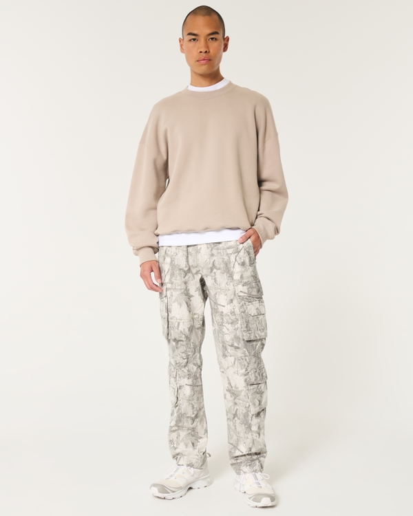 Slim Straight Pull-On 4-Pocket Cargo Pants, Tan Camo