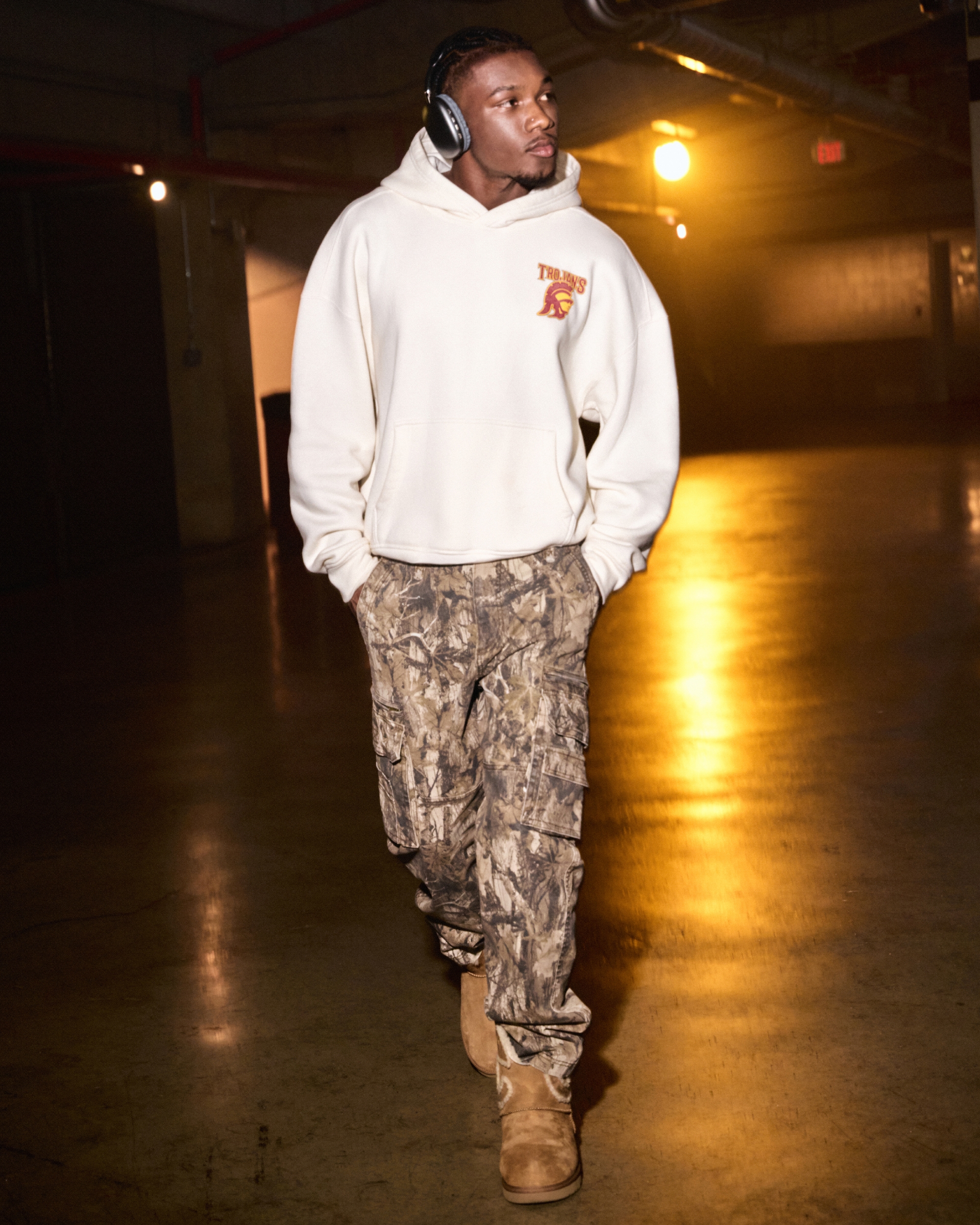 Men s Heavyweight Loose Camo Cargo Pants Men s Sale HollisterCo
