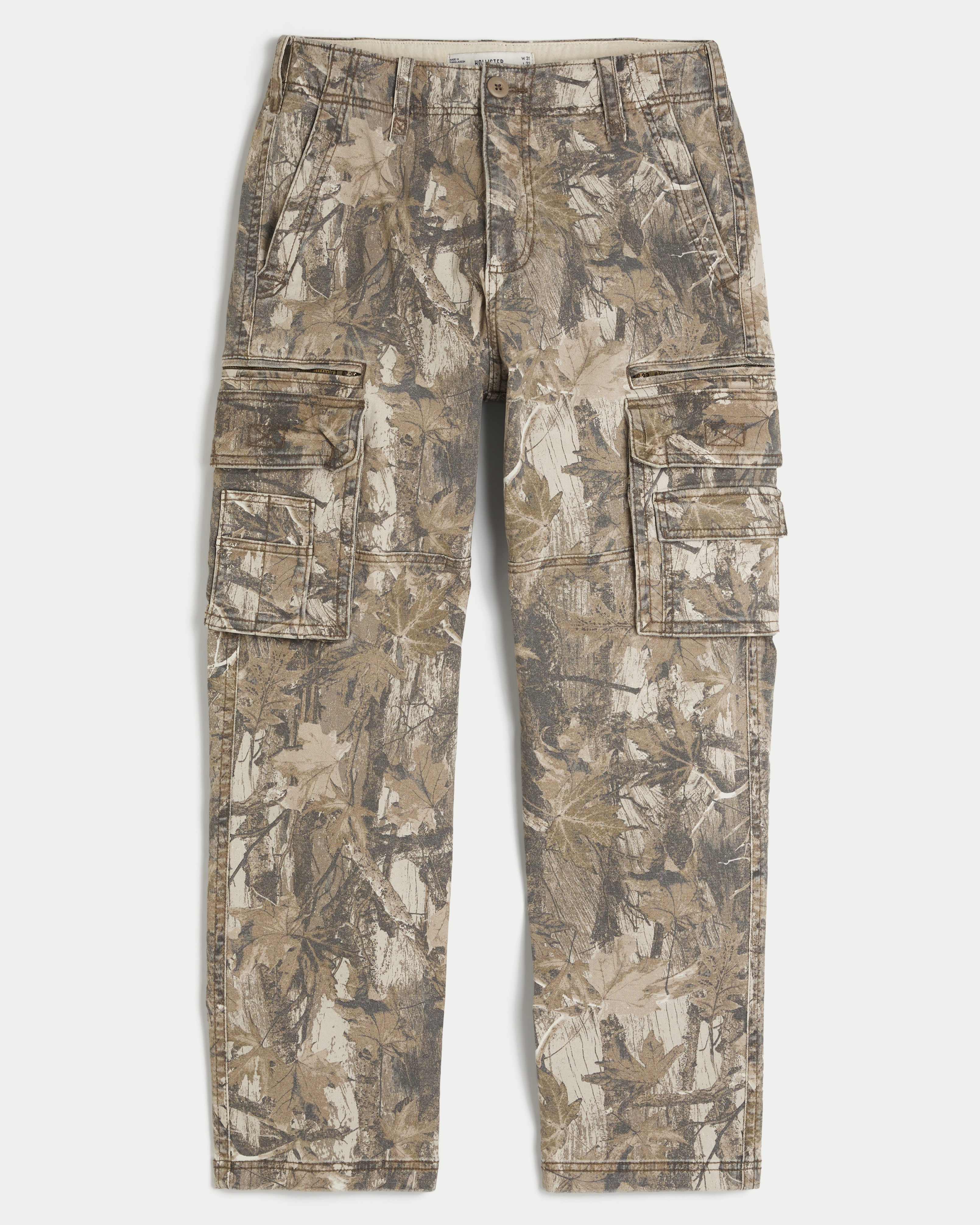 Men s Heavyweight Loose Camo Cargo Pants in Tan Camo Size 31 X 30 from Hollister