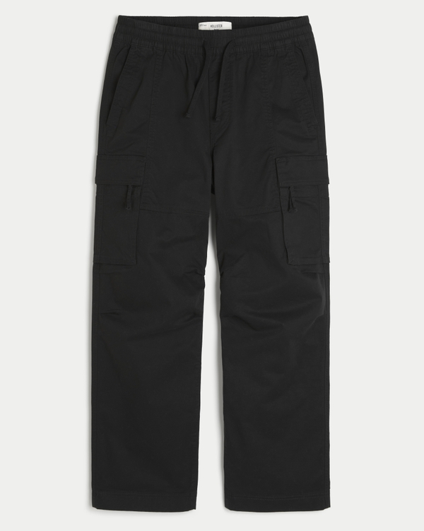 Baggy Cargo Pull-On Pants, Black Dd