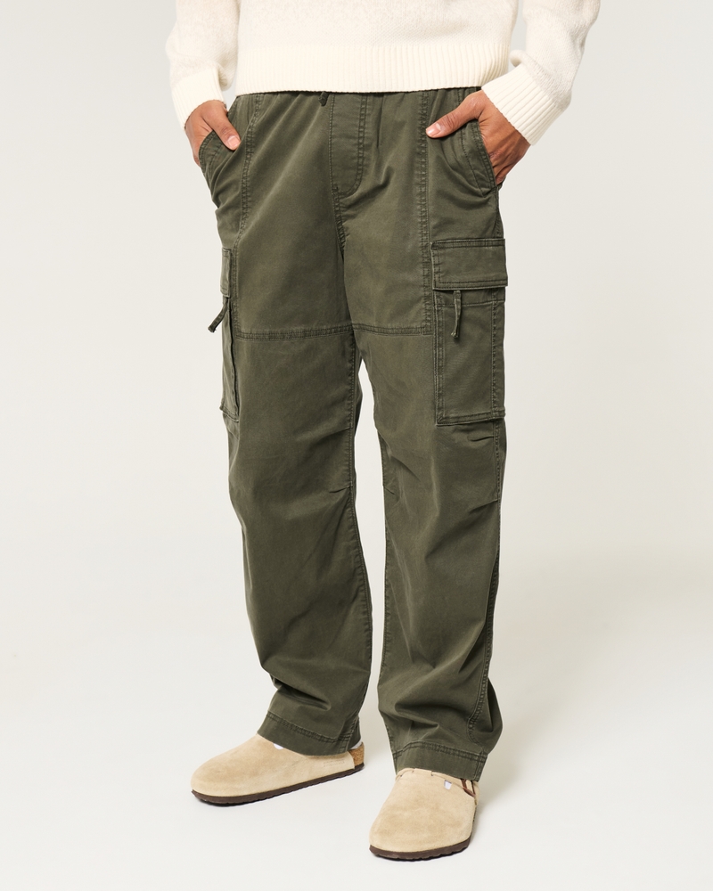 メンズ バギー カーゴ プルオンパンツ | メンズ セール | HollisterCo.com