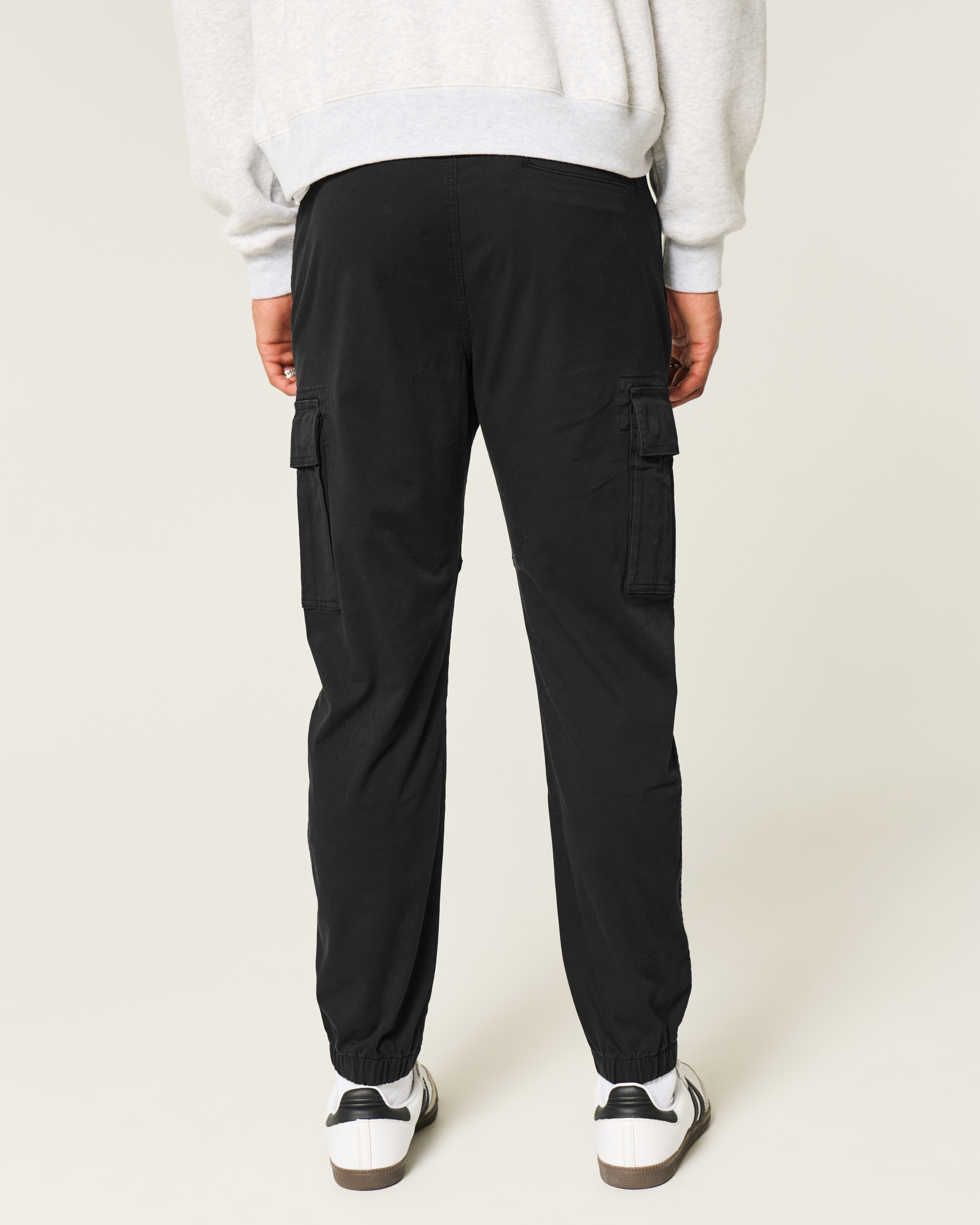 Relaxed Twill Cargo Joggers