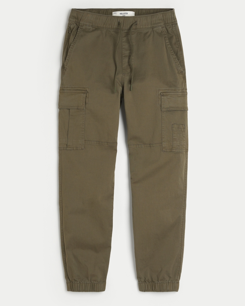 Men's Relaxed Twill Cargo Joggers Men's Bottoms