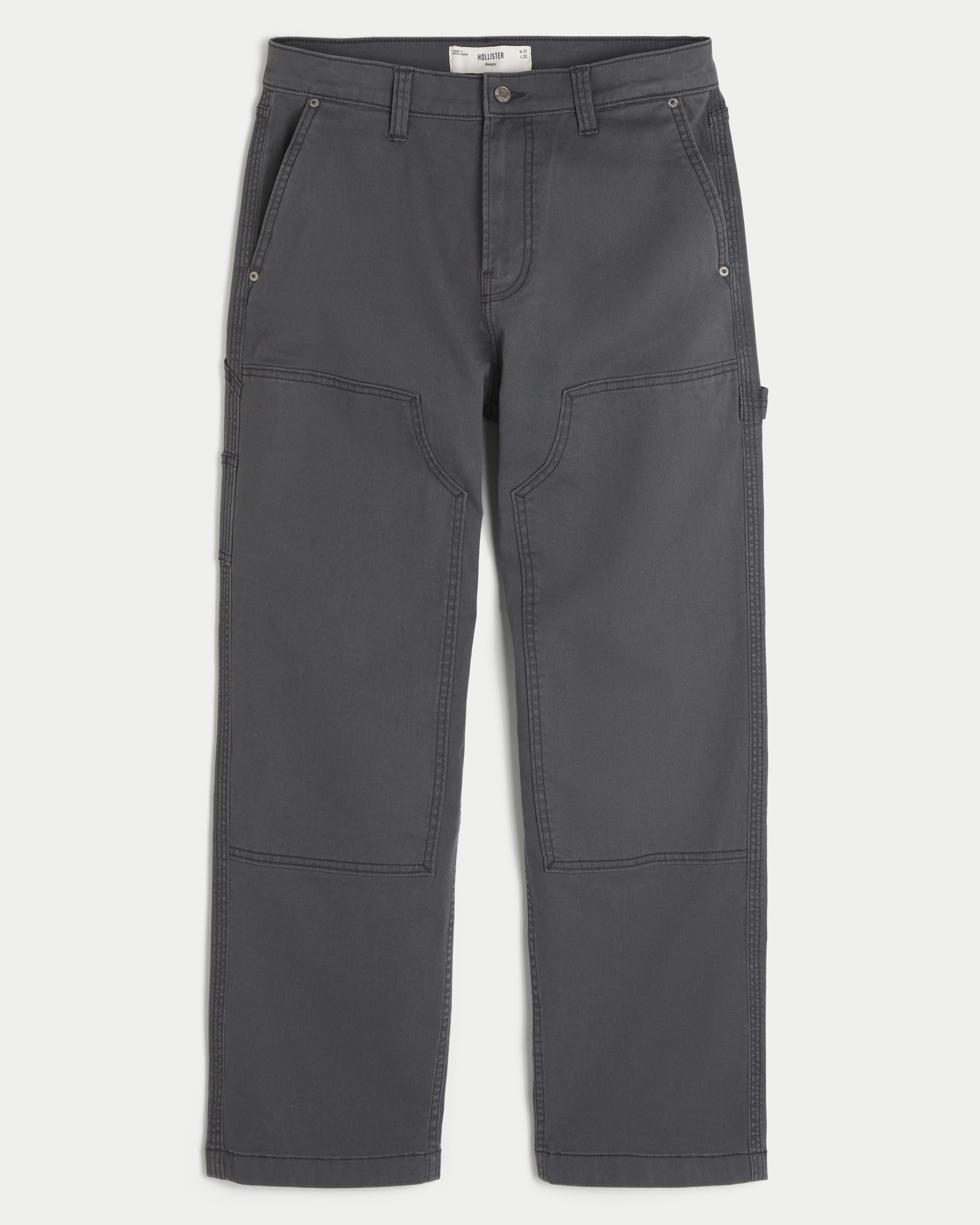 デニム・ジーパン [RASHOMONG] Hammer Balloon Carpenter Black Jeans Men's Black Baggy Carpenter Jeans | Men's Clearance