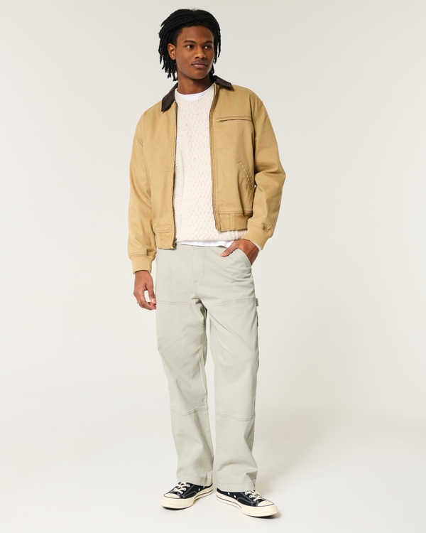 Pantalones workwear amplios, Topo Claro view 1