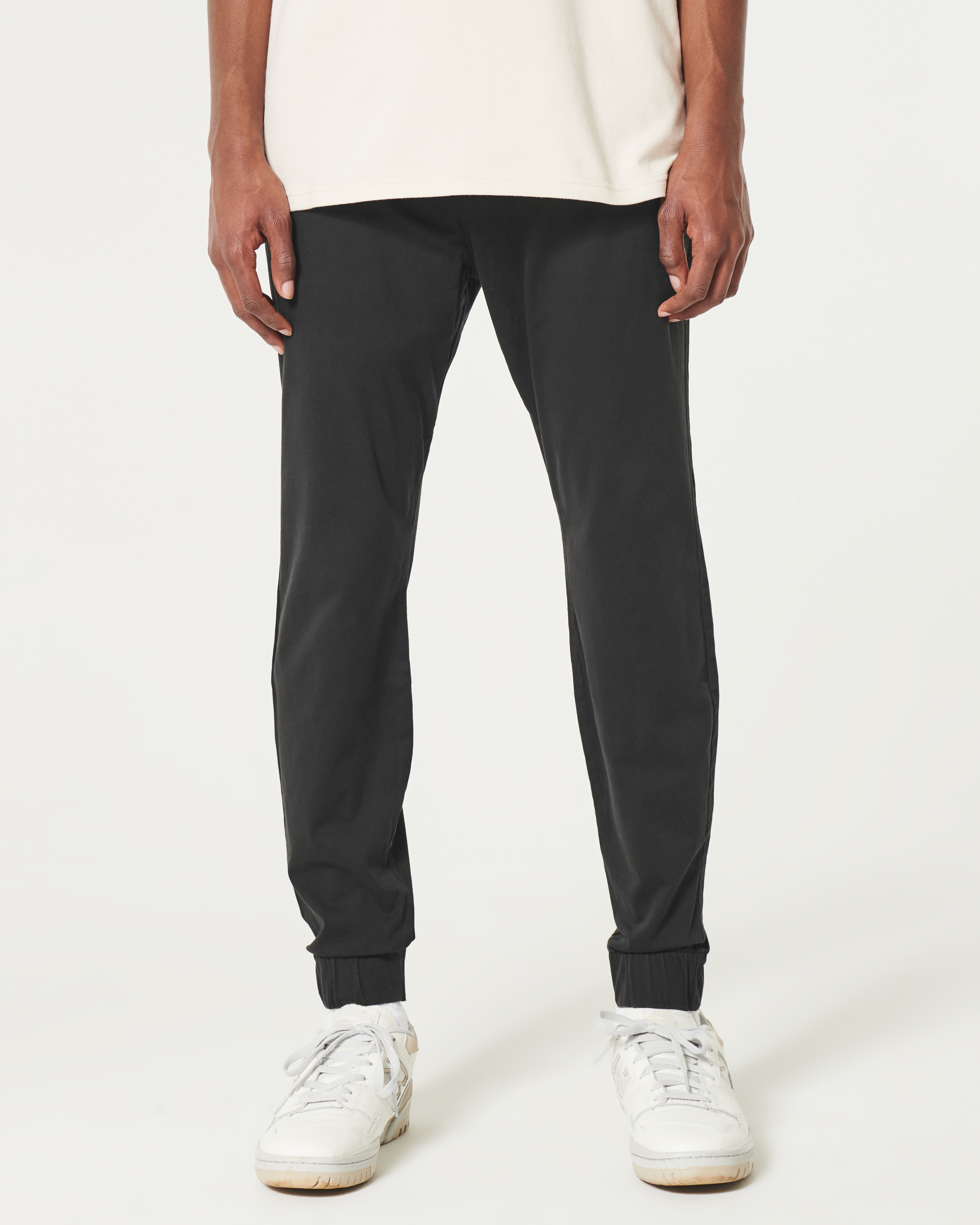 Men s Twill Joggers in Black Dd Size S from Hollister