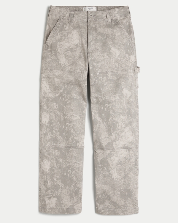 Heavyweight Baggy Carpenter Pants, Tan Camo