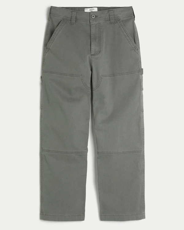 Heavyweight Baggy Carpenter Pants, Dark Gray