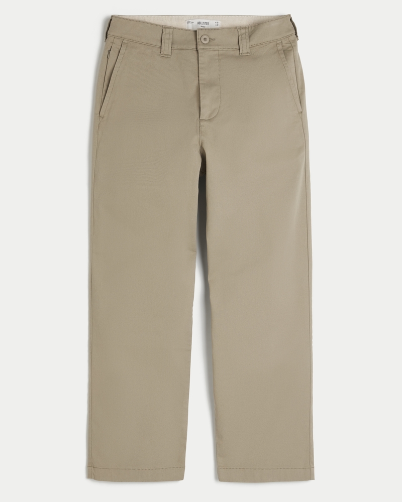 Men s Heavyweight Baggy Chino Pants in Khaki Size 30 X 30 from Hollister