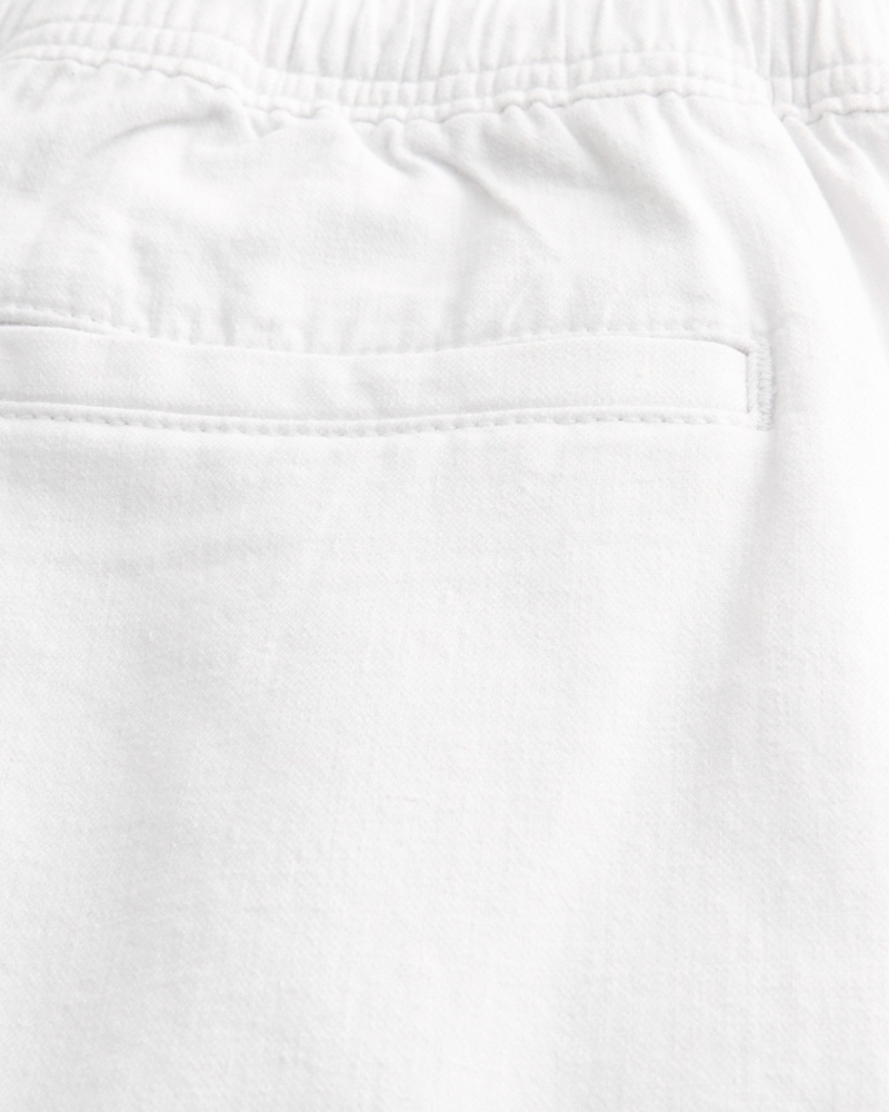 Loose Linen-Blend Pull-On Pants