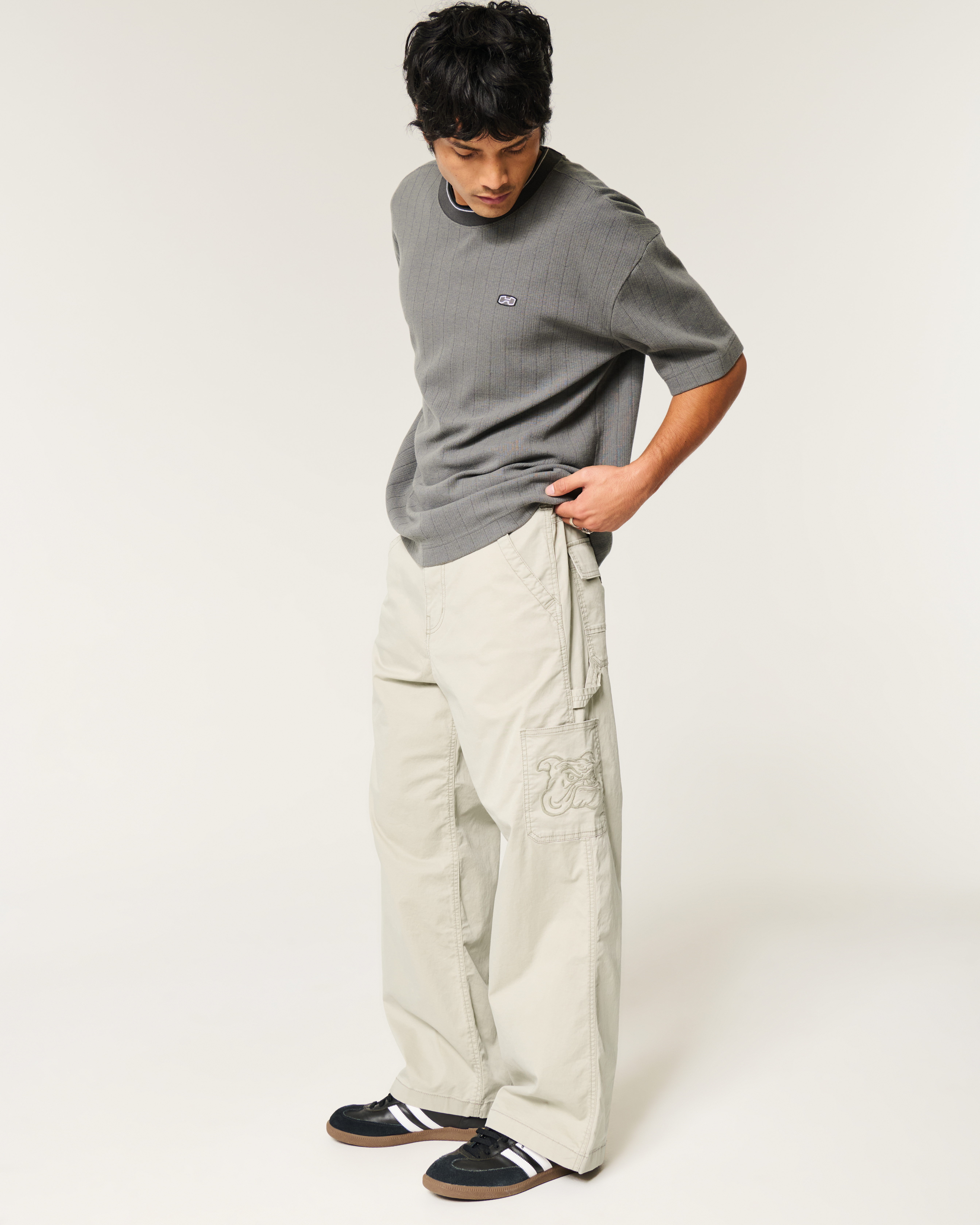 Super Baggy Bulldog Graphic Utility Pants