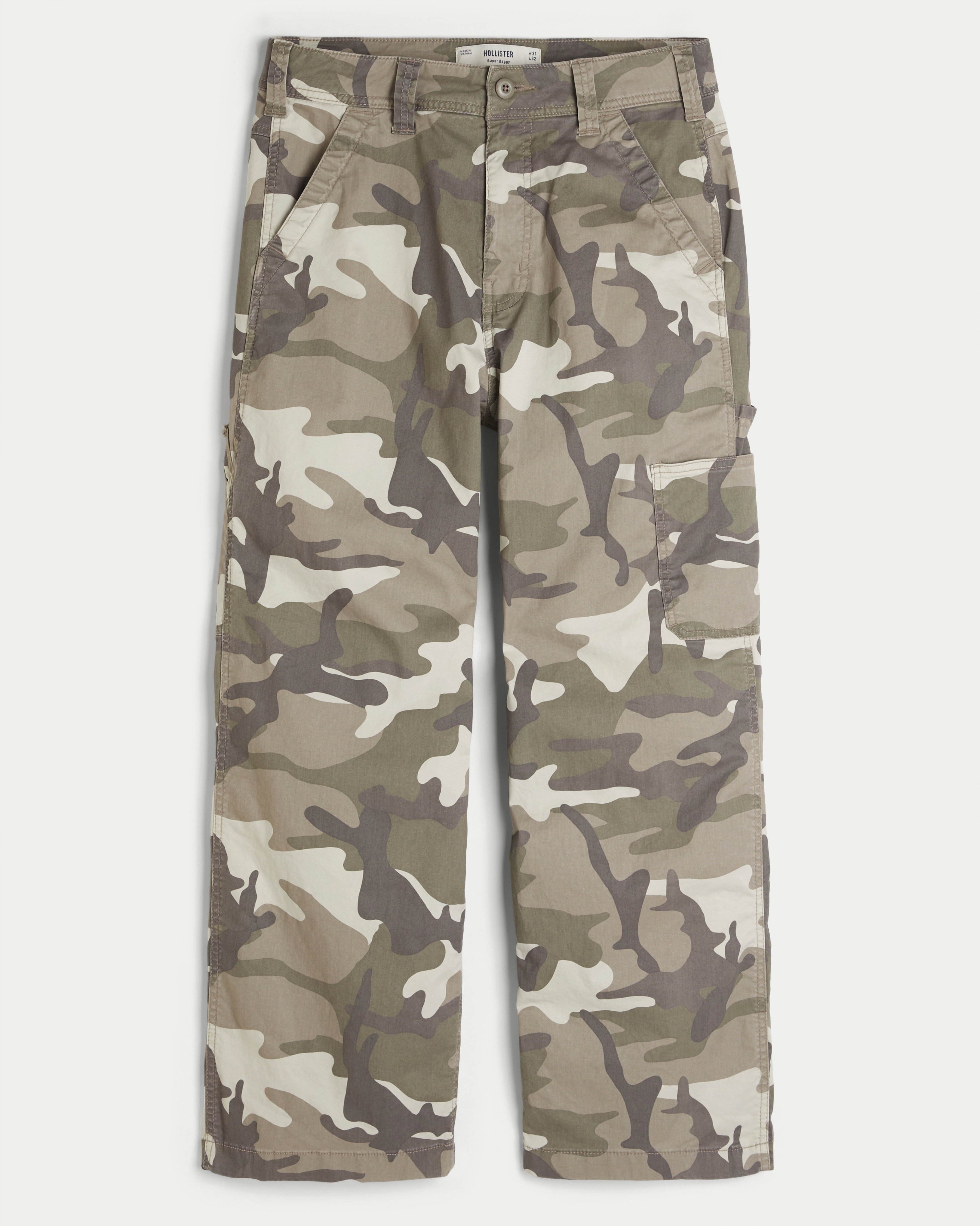 Men s Super Baggy Camo Utility Pants in Olive Camo Size 31 x 30 from Hollister