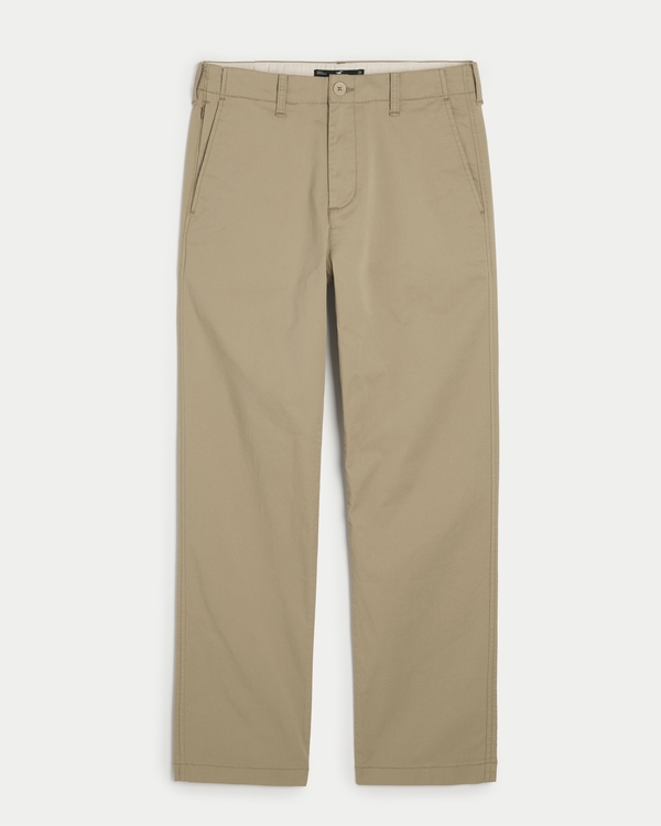 Slim Straight Chino Pants, Light Khaki