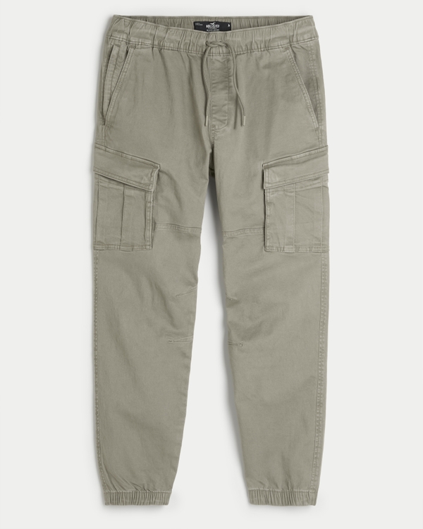 Relaxed Cargo Joggers, Light Olive view 1