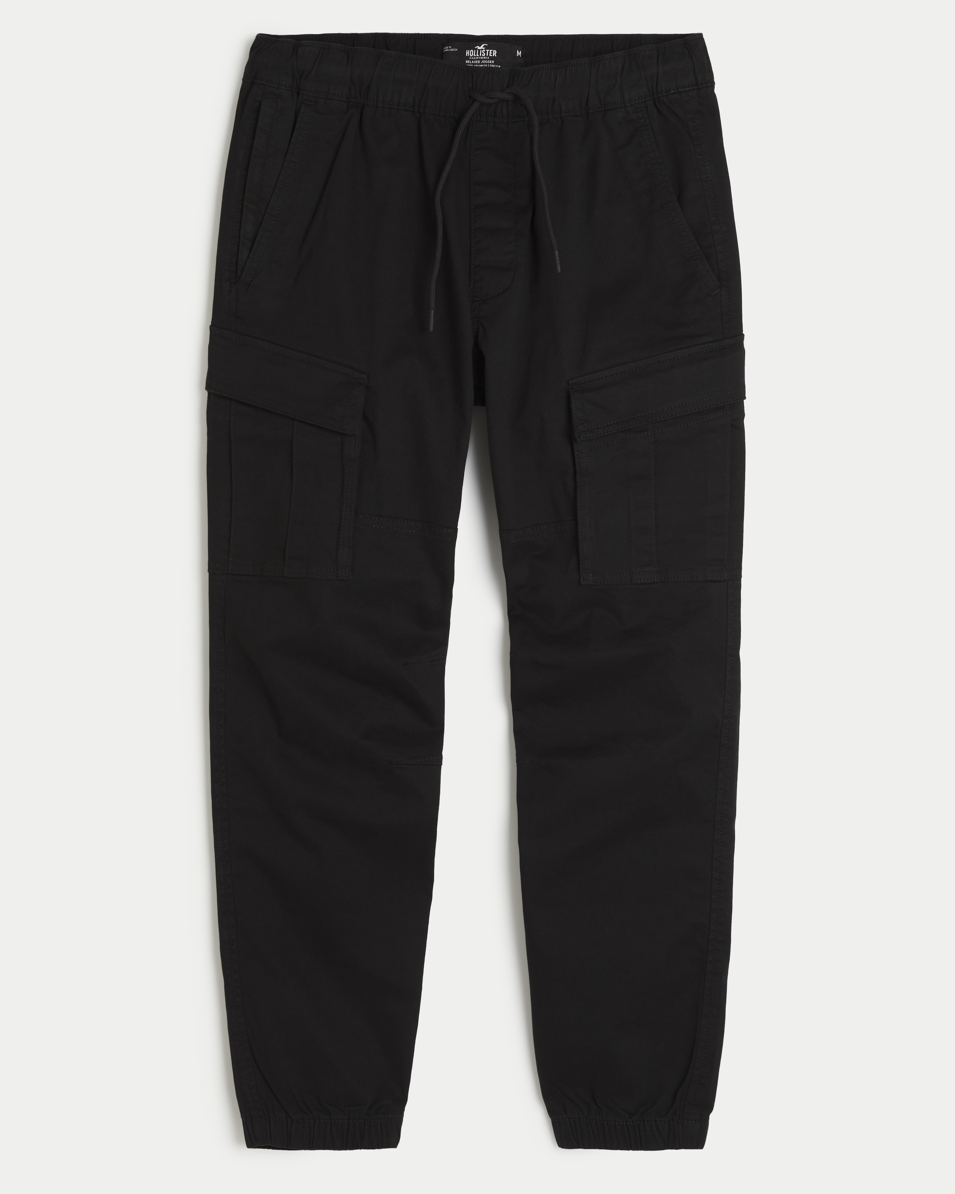 Hollister sweatpants in black with side script logo