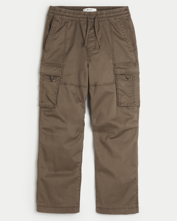 Loose Heavyweight Cargo Pants, Dark Brown