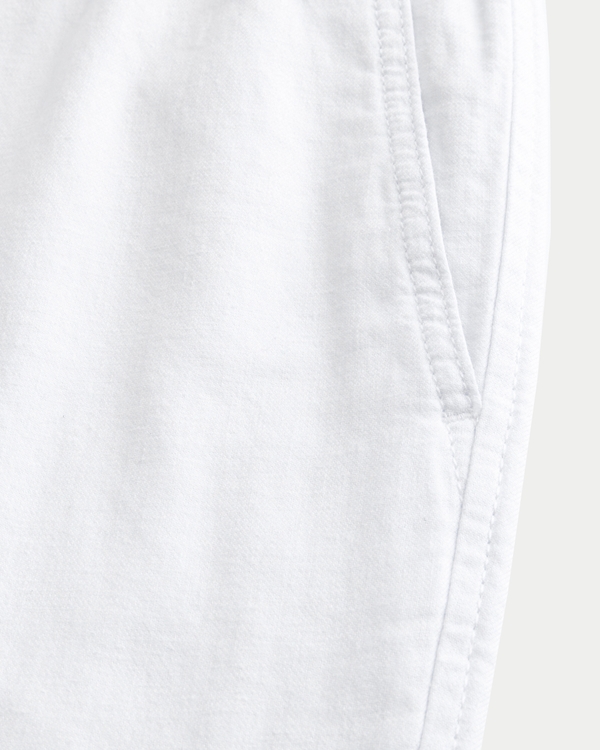 Linen-Blend Loose Pull-On Pants