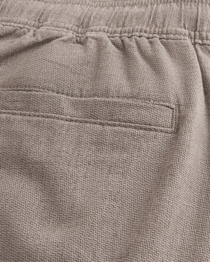 Linen-Blend Loose Pull-On Pants