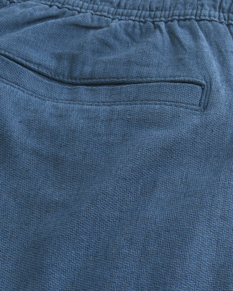 Linen-Blend Loose Pull-On Pants