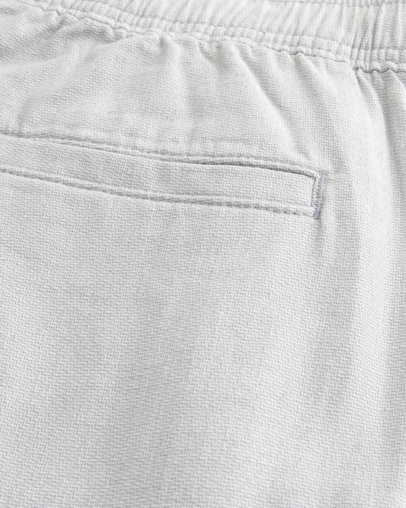 Linen-Blend Loose Pull-On Pants