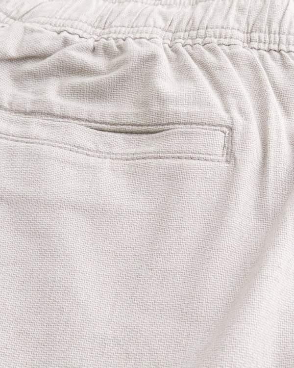 Linen-Blend Loose Pull-On Pants
