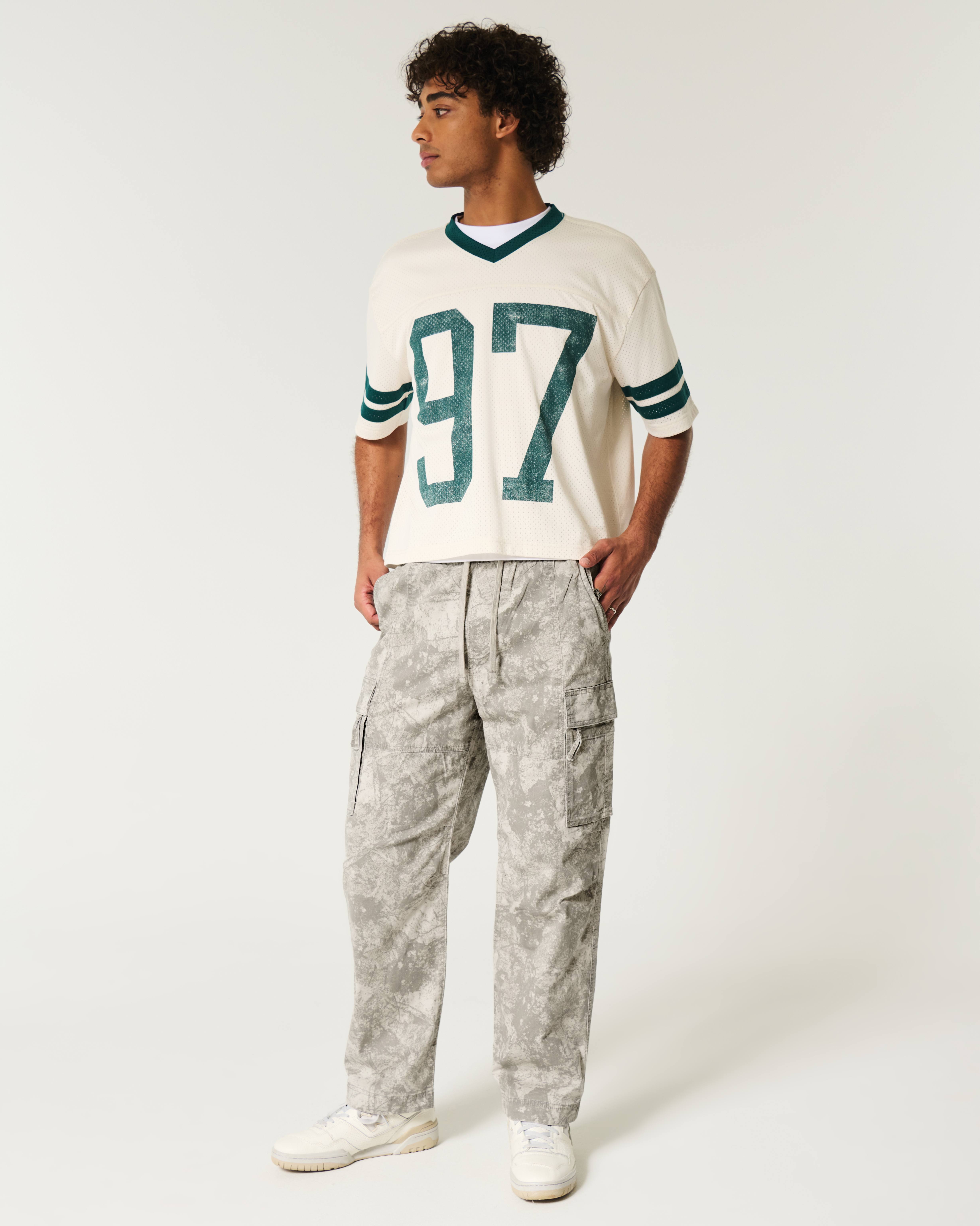 【AAKE】(Lining brushed) ALLURE CAMO CARGO PT Men's Baggy Camo Cargo Pull-On Pants | Men's Bottoms