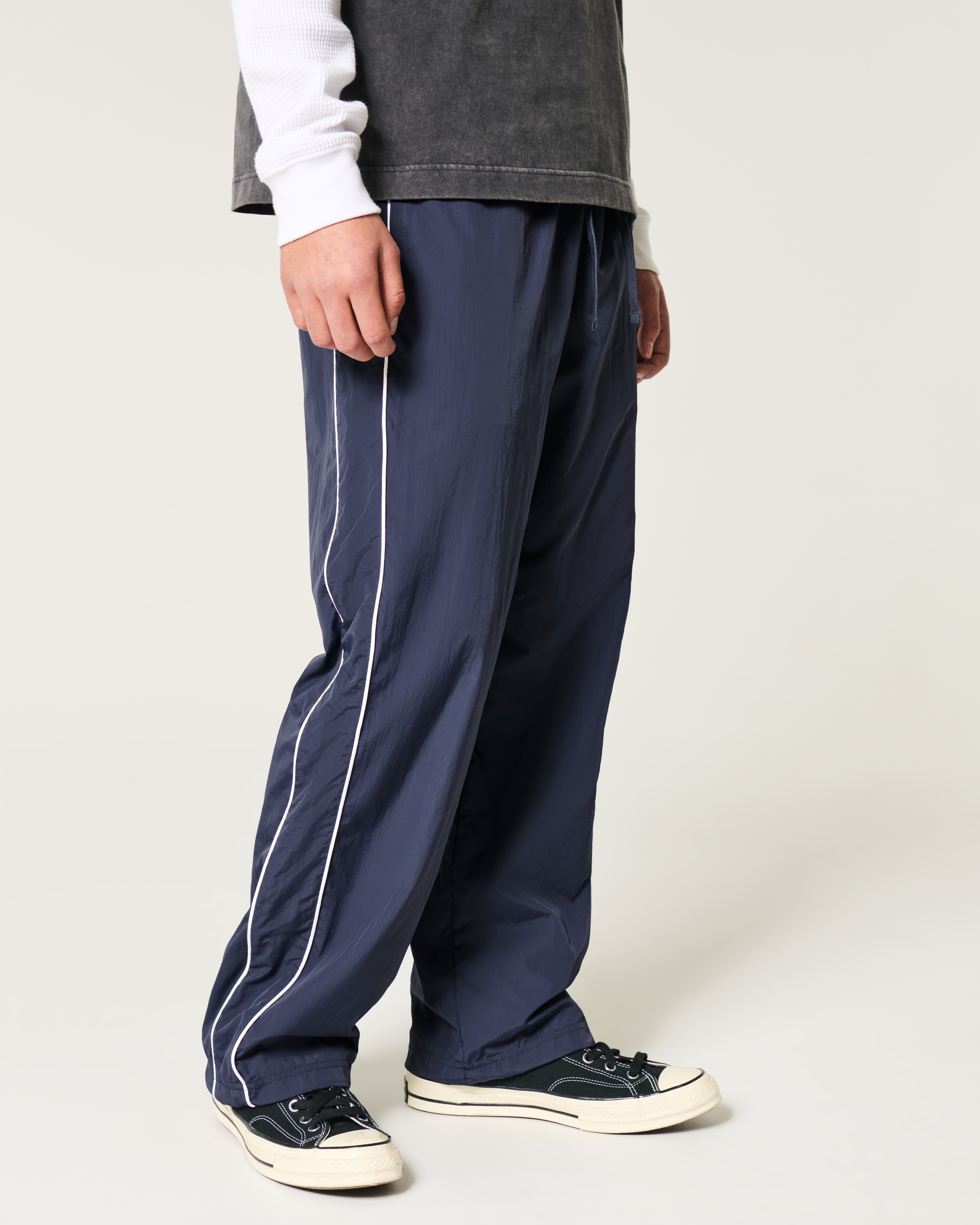 【BAON】Tenda banding nylon wide track pants NYLON LOOSE FIT TRACK PANTS MENS – us.bape.com