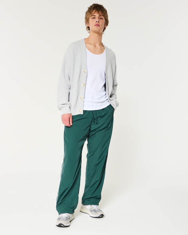 Baggy Track Pants, Dark Green view 2