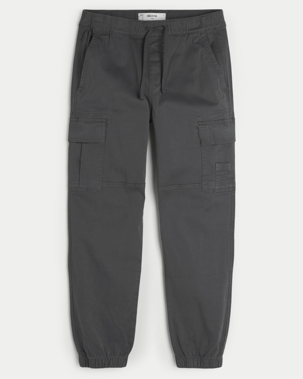 Relaxed Cargo Joggers, Dark Gray view 1