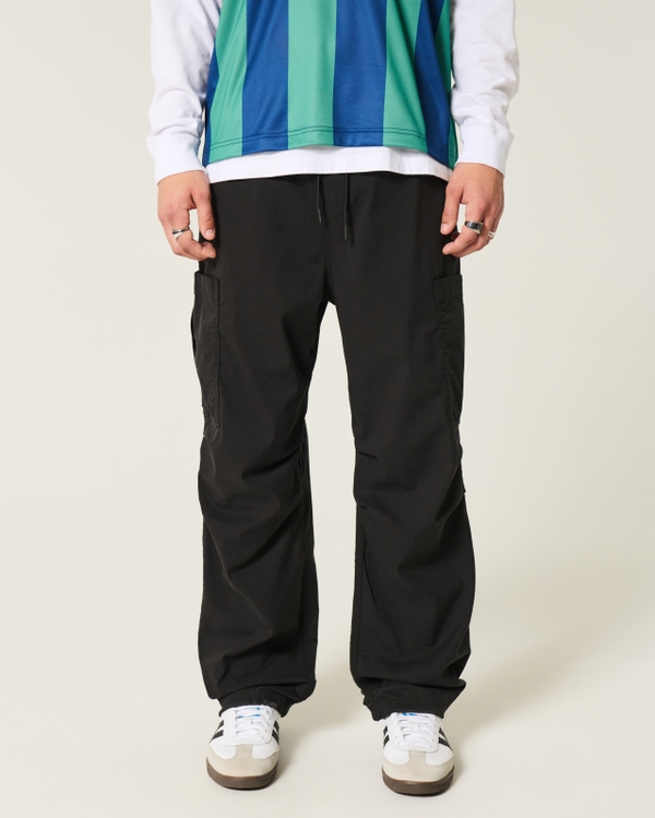 Baggy Pull-On Utility Pants, Black view 2