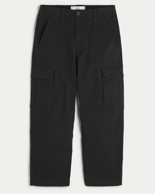 Skater Baggy Cargo Pants, Black view 1