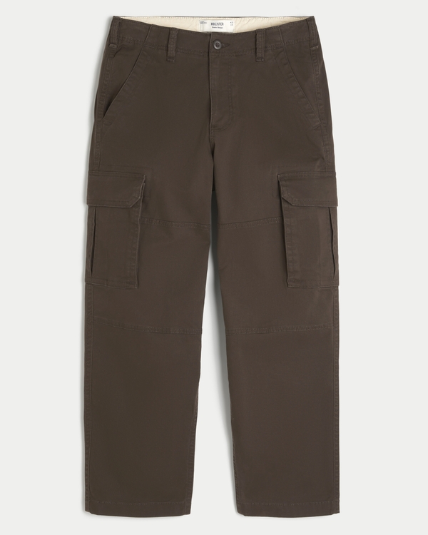 Skater Baggy Cargo Pants, Dark Brown view 1