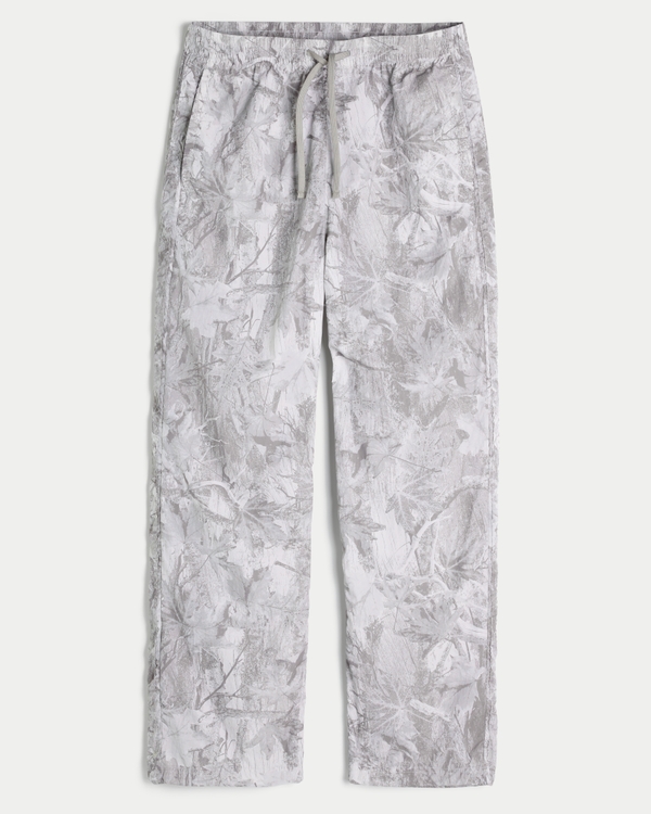 Camo Baggy Track Pants, Light Gray Camo view 2