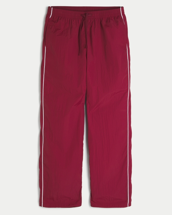 Baggy Track Pants, Dark Red view 2