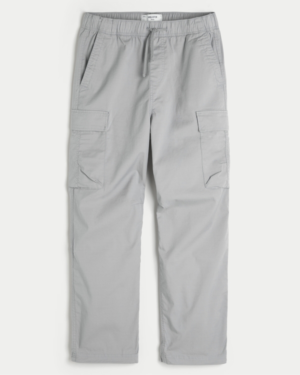 Baggy Cargo Pull-On Pants, Gray view 1