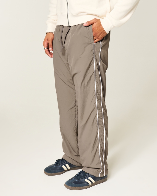 Baggy Track Pants, Brown view 2
