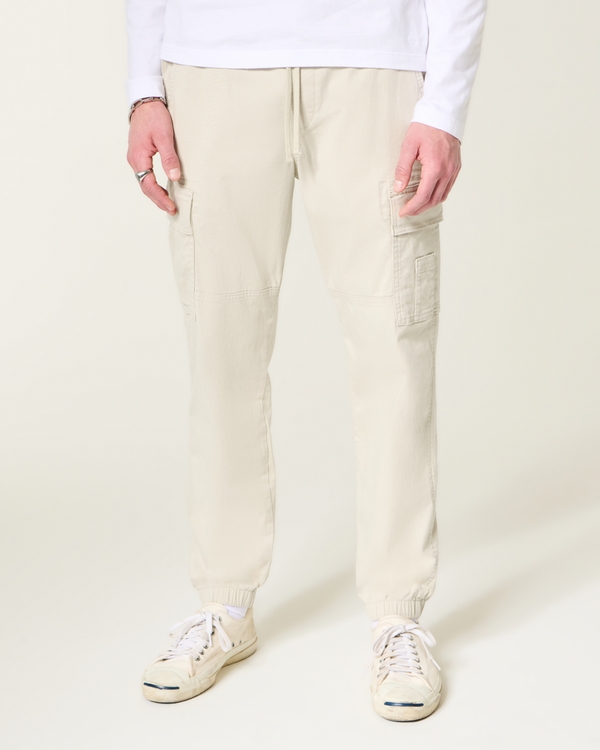 Relaxed Cargo Joggers, Cream view 2