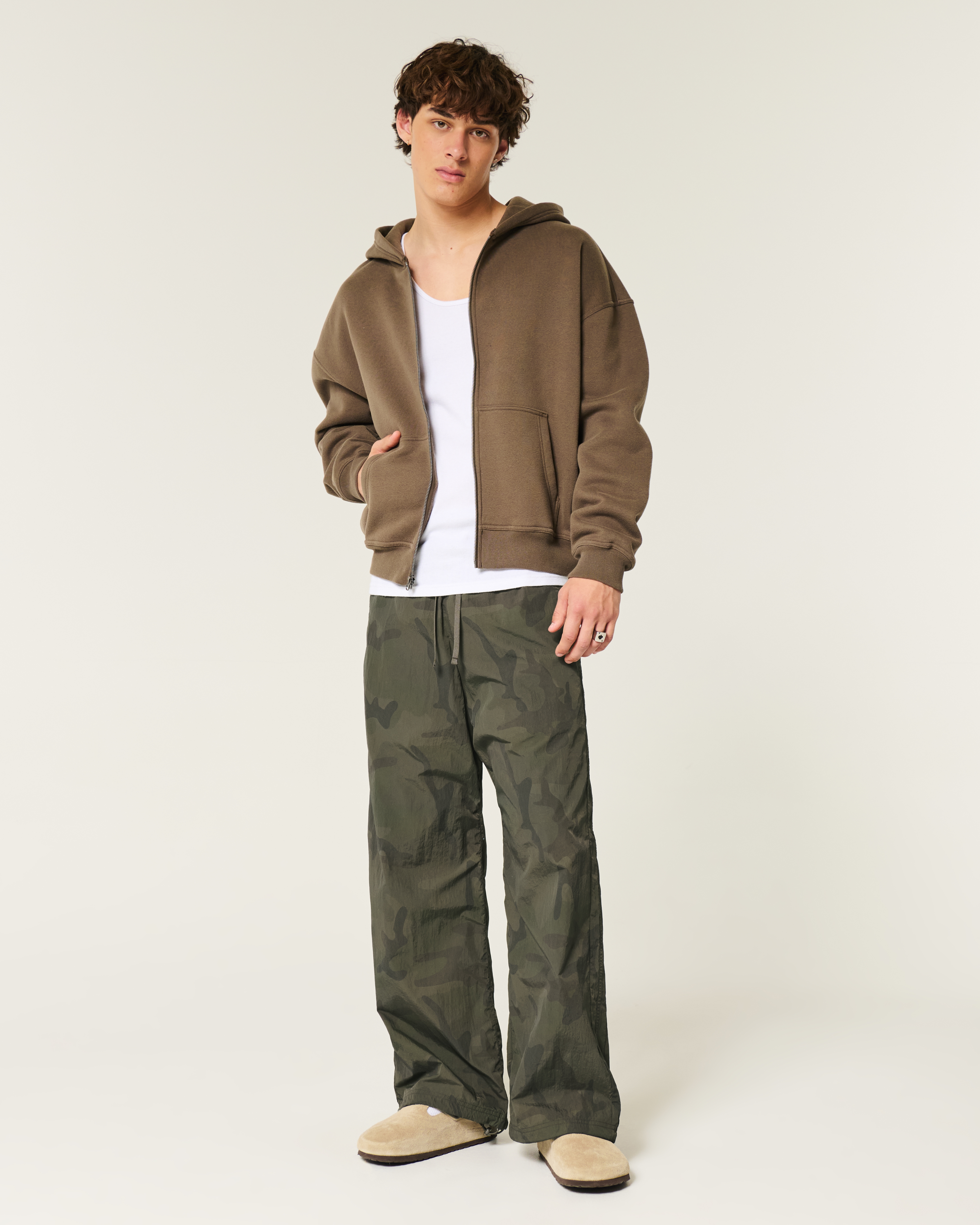 Camo Super Baggy Track Pants