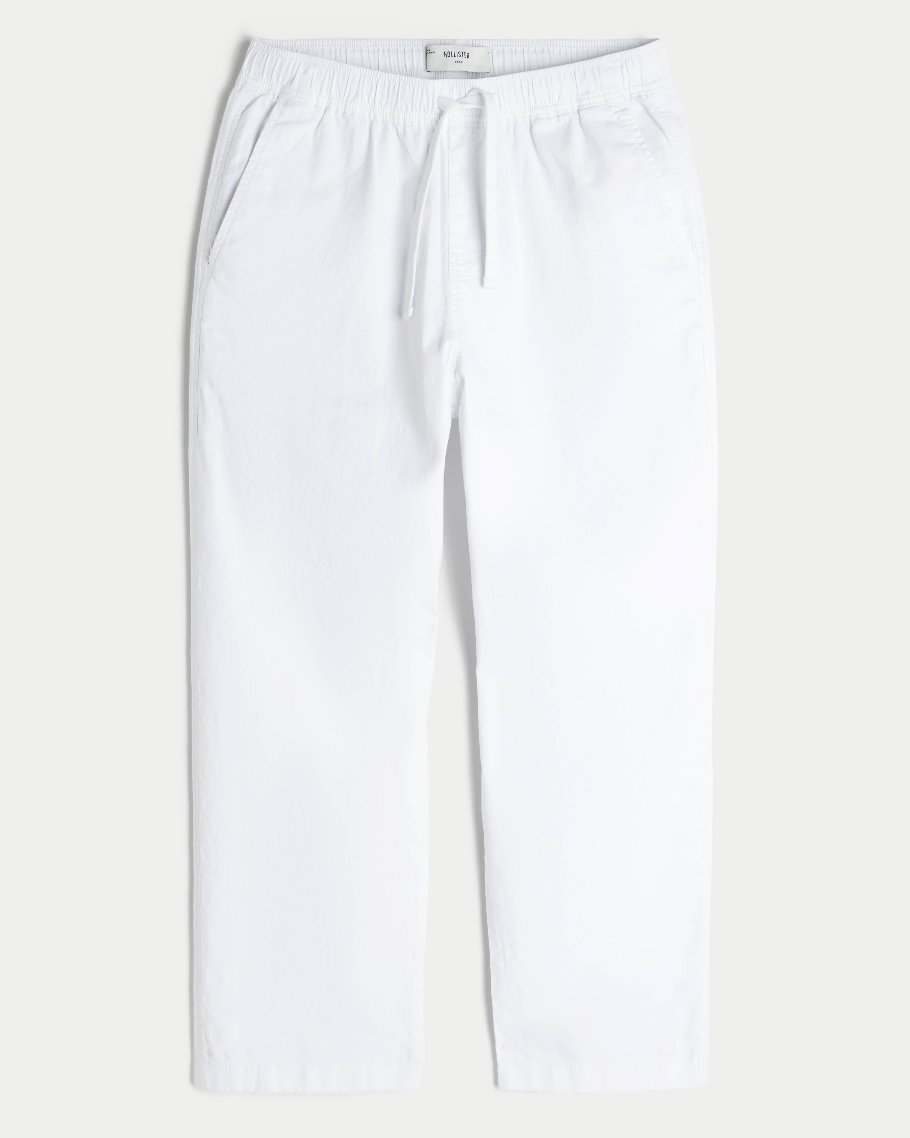 Loose Linen Blend Pull On Trousers