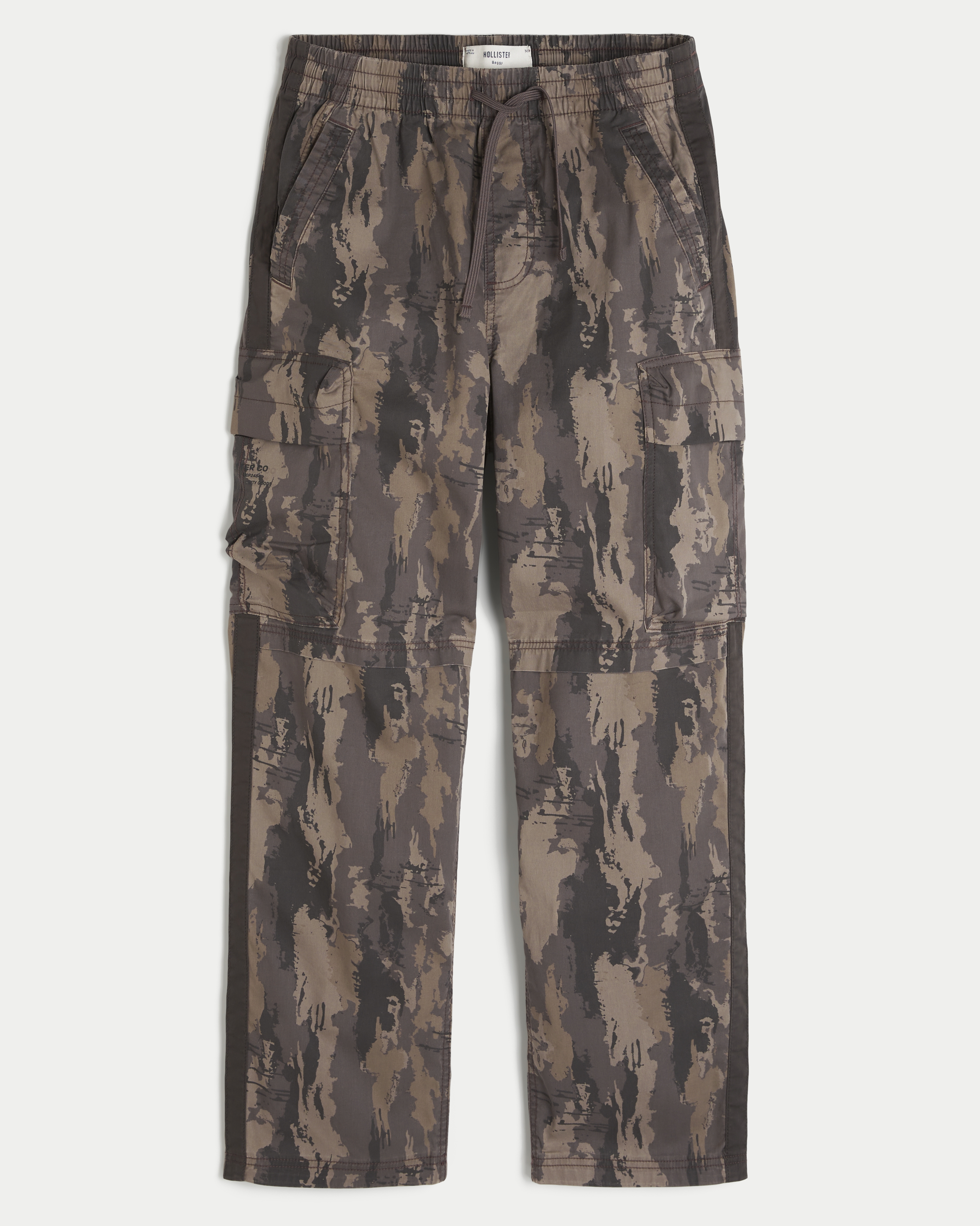 Camo Baggy Cargo Track Pants