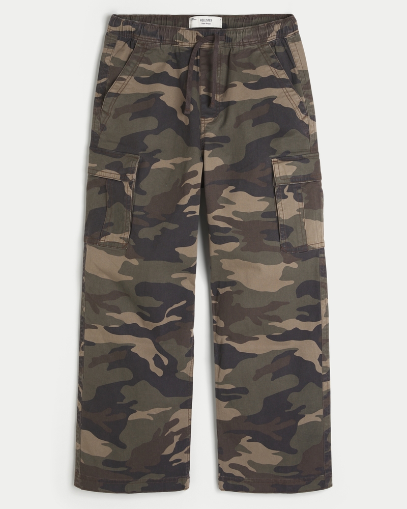 Camo Super Baggy Pull-On Cargo Pants