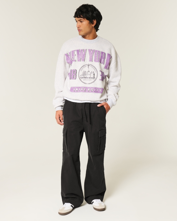 Super Baggy Pull-On Cargo Pants, Black view 1