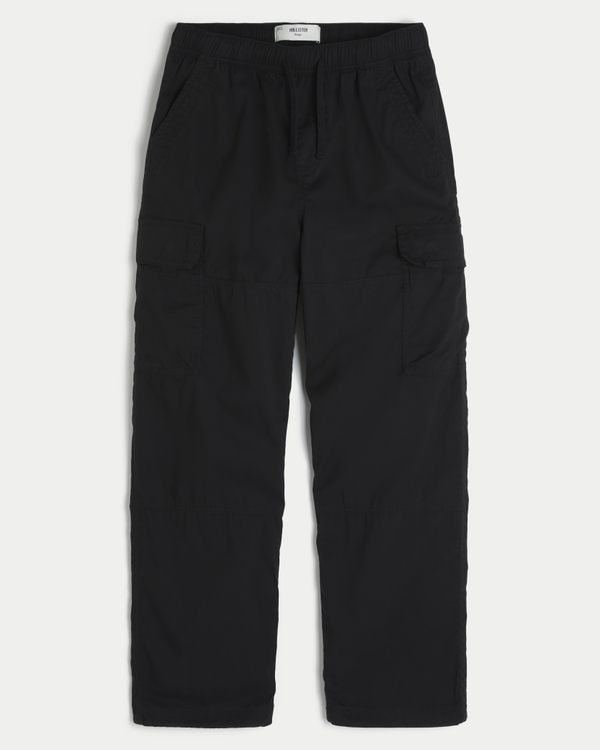 Baggy Cargo Pull-On Pants, Black view 1