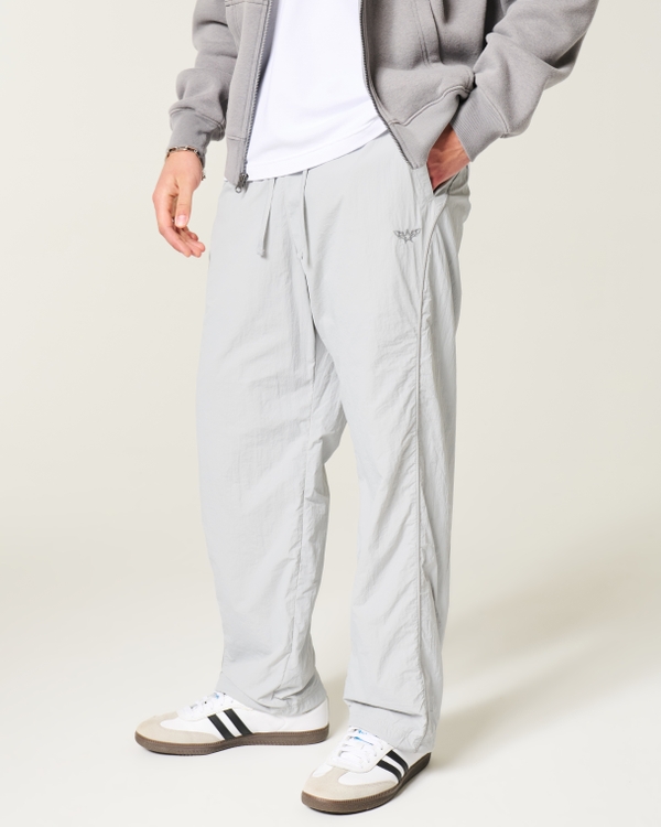 Baggy Track Pants, Light Grey view 2