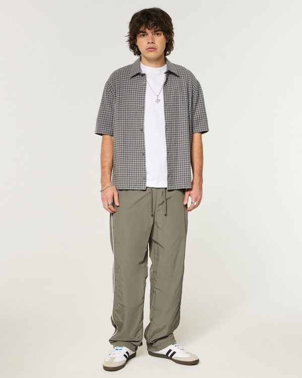 Baggy Track Pants, Olive view 1