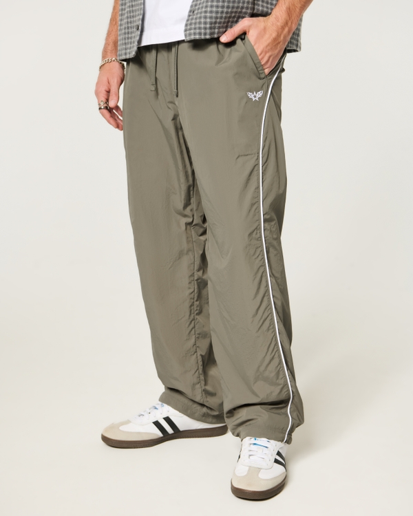 Baggy Track Pants, Olive view 2