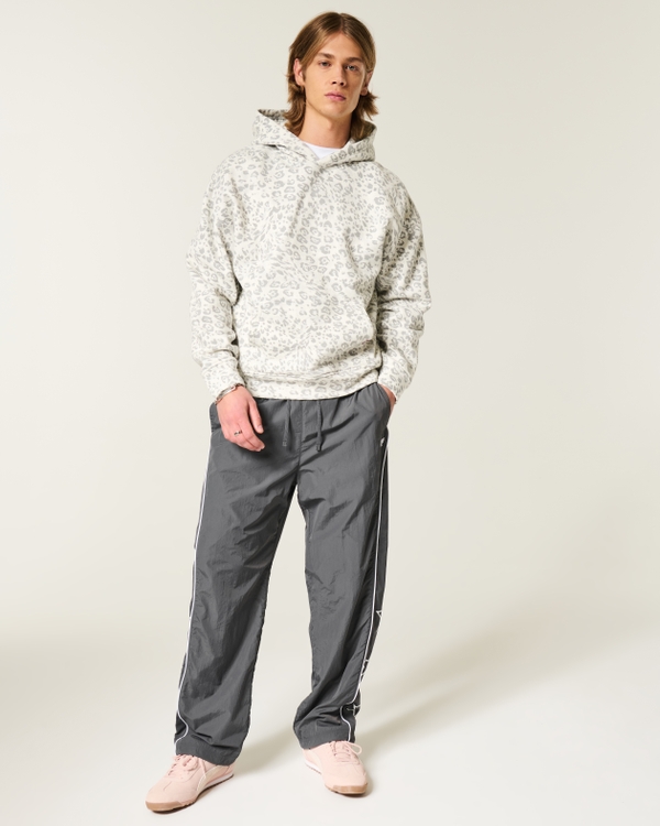 Baggy Track Pants, Dark Gray view 1