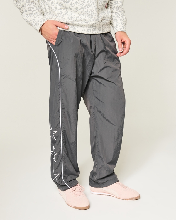 Baggy Track Pants, Dark Gray view 2