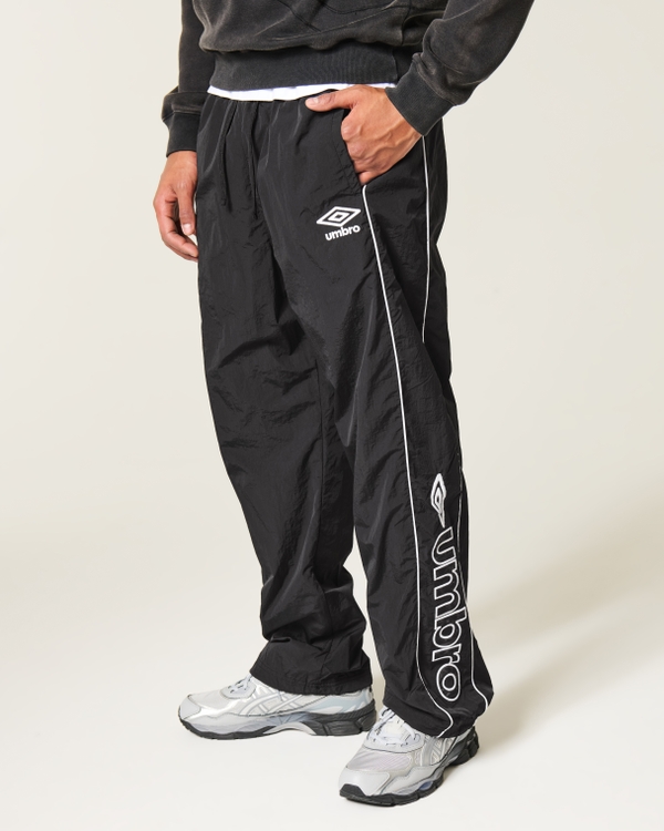 Baggy Umbro Graphic Track Pants, Black view 2