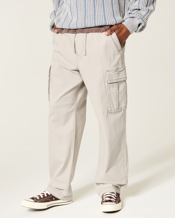Baggy Cargo Pants, Light Tan view 2